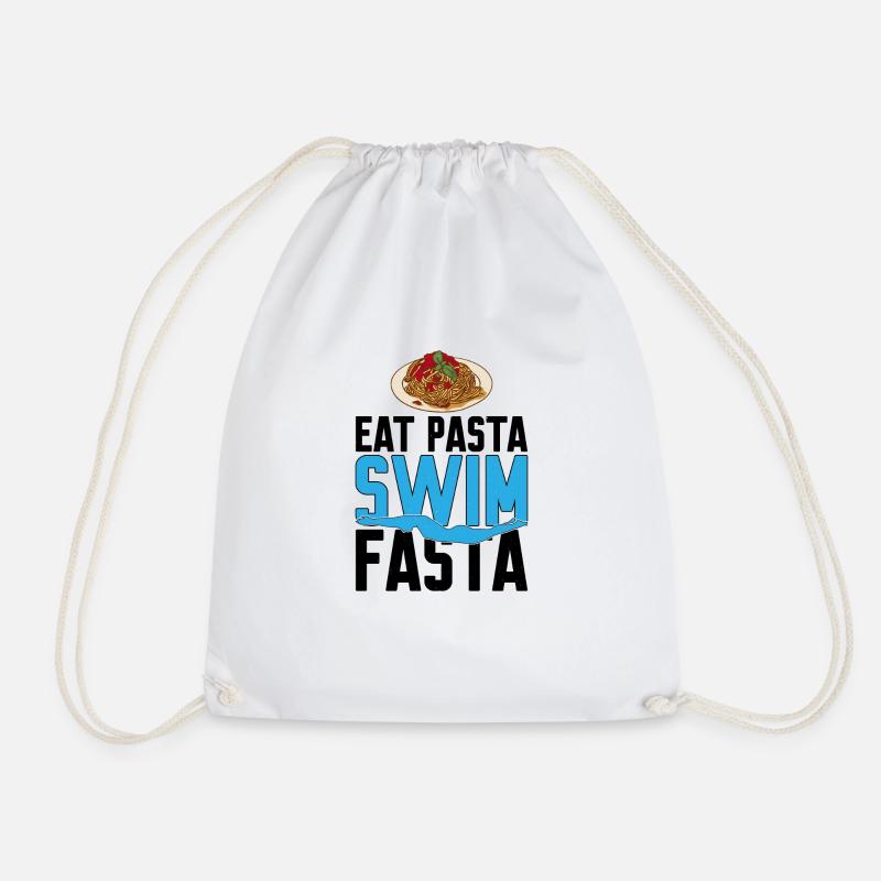 Eat Pasta Swim Fasta 10 - Turnbeutel - Weiß