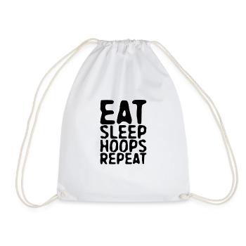 Manger des cerceaux de sommeil Répéter - Sac de sport léger - blanc - Devant
