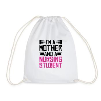 Je suis une mère et une étudiante infirmière - Sac de sport léger - blanc - Devant