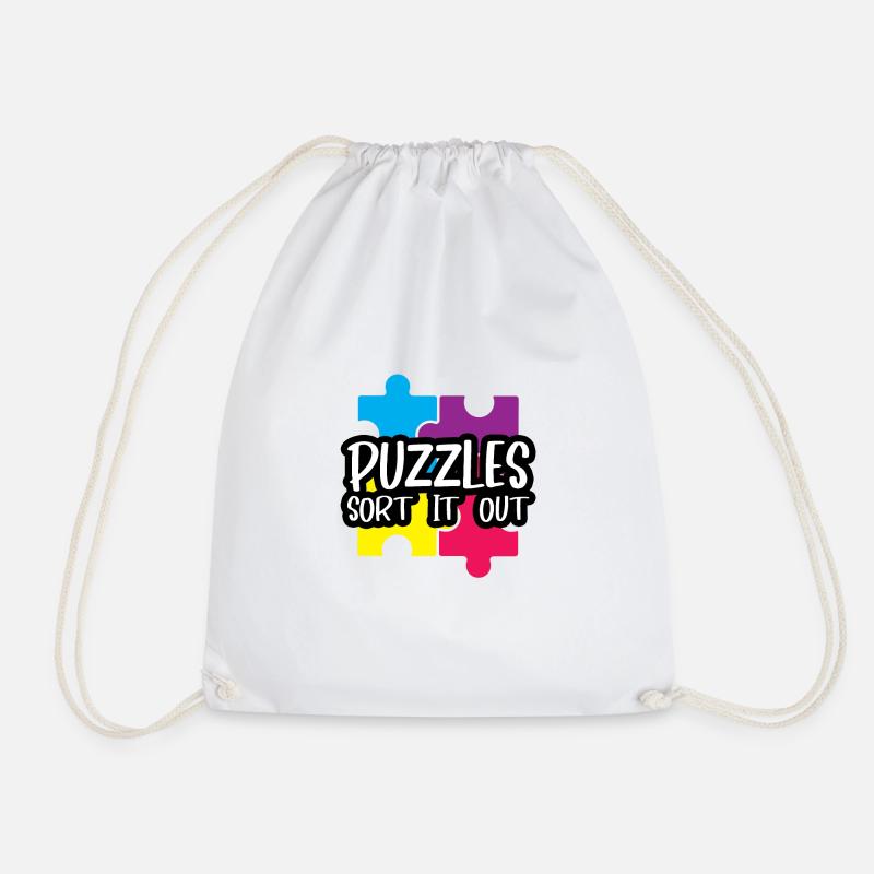 Puzzlers Sort It Out 4 - Turnbeutel - Weiß