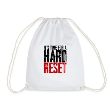 It's Time For A Hard Reset 2 - Drawstring Bag - white - Front