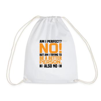 Mais est-ce que j’essaie d’être une meilleure personne? Donc No 2 - Sac de sport léger - blanc - Devant