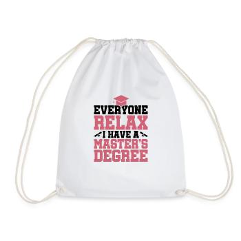 Tout le monde se détend, j’ai une maîtrise 28 - Sac de sport léger - blanc - Devant