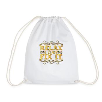 Relax I Can Fix It 9 - Drawstring Bag - white - Front