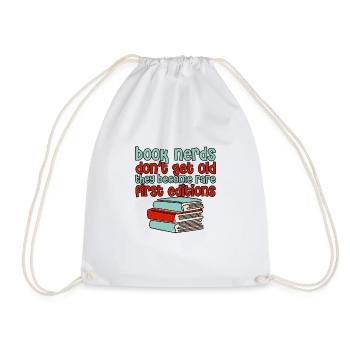 Book Nerds They Become Rare First Editions - Turnbeutel - Weiß - Vorne