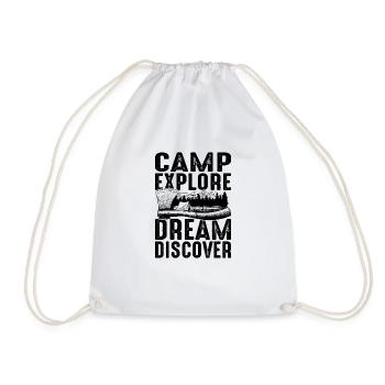 Camp Explore Dream Discover - Turnbeutel - Weiß - Vorne