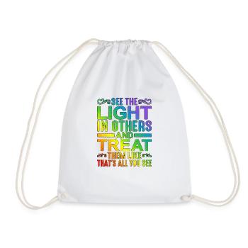 Voir la lumière dans les autres - Sac de sport léger - blanc - Devant