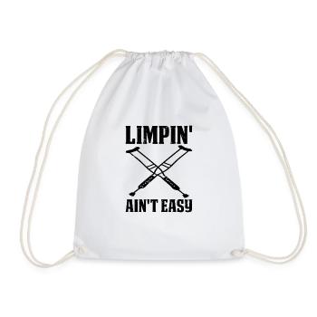 Limpin' Ain't Easy 20 - Drawstring Bag - white - Front
