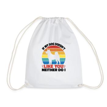 Si mon chien ne vous aime pas, moi non plus 3 - Sac de sport léger - blanc - Devant