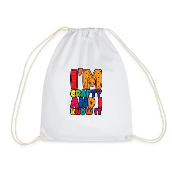 I'm Crafty And I Know It 3 - Drawstring Bag - white - Front