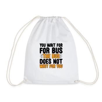 Vous attendez le bus Le bus n’attend pas 3 - Sac de sport léger - blanc - Devant