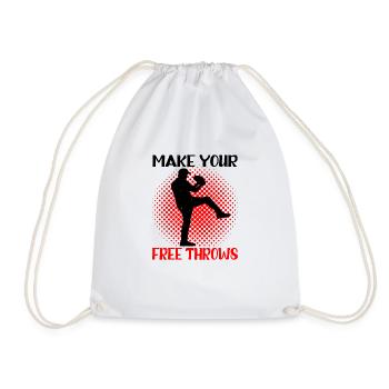 Make Your Free Throws 3 - Turnbeutel - Weiß - Vorne