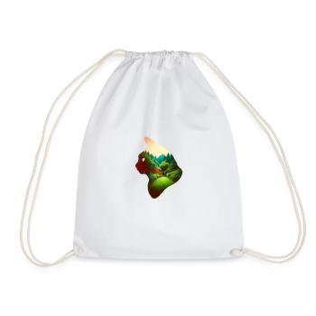 Nature in Cat Pattern - Drawstring Bag - white - Front