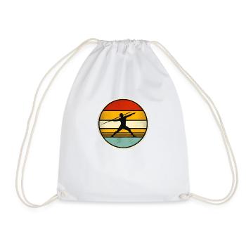 Javelin Throw 5 - Drawstring Bag - white - Front