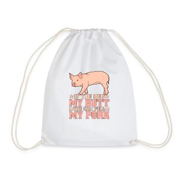 Si tu me frottes les fesses, tu peux tirer mon porc 7 - Sac de sport léger - blanc - Devant
