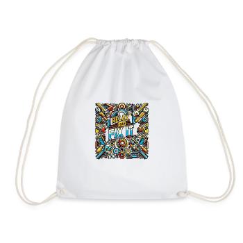 Relax I Can Fix It 33 - Drawstring Bag - white - Front