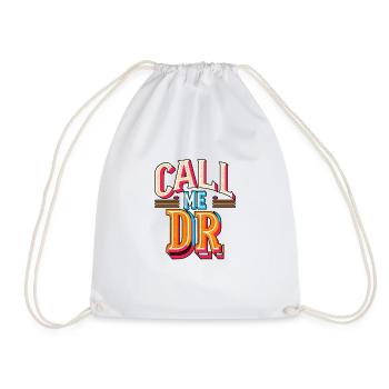Call Me Dr 31 - Drawstring Bag - white - Front
