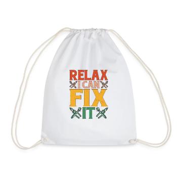 Relax I Can Fix It 14 - Drawstring Bag - white - Front