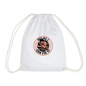 Relax I Can Fix It 12 - Drawstring Bag - white - Front