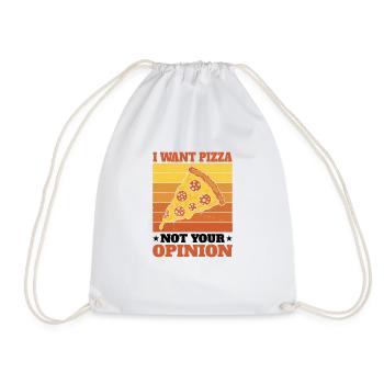 Je veux de la pizza, pas votre opinion - Sac de sport léger - blanc - Devant