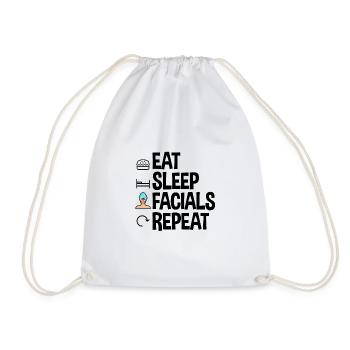 Manger des soins du visage Sleep Répéter 2 - Sac de sport léger - blanc - Devant