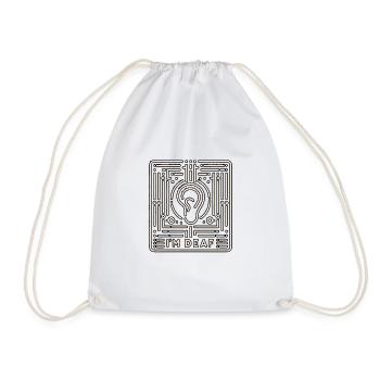I'm Deaf 40 - Drawstring Bag - white - Front