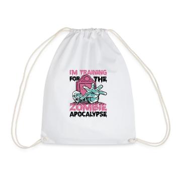 I'm Training For The Zombie Apocalypse 13 - Turnbeutel - Weiß - Vorne