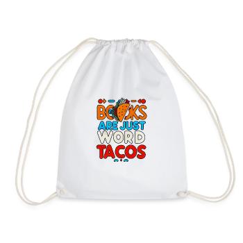 Les livres ne sont que des tacos de mots 17 - Sac de sport léger - blanc - Devant