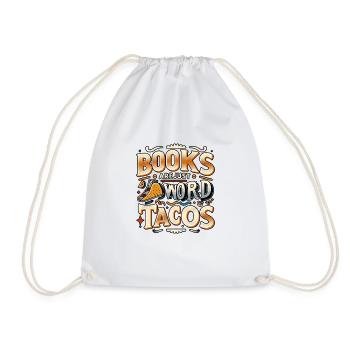 Les livres ne sont que des tacos de mots 20 - Sac de sport léger - blanc - Devant