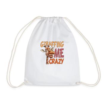 Giraffing Me Crazy 2 - Drawstring Bag - white - Front