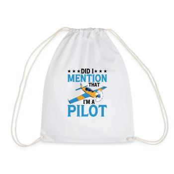 Ai-je mentionné que je suis un pilote 2 - Sac de sport léger - blanc - Devant
