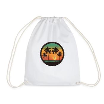 Sunset Palms Silhouette Rétro 80's Vintage Extérieur - Sac de sport léger - blanc - Devant
