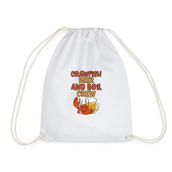 Écrevisses, bière et , équipage 2 - Sac de sport léger - blanc - Devant