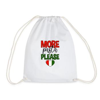 More Pasta Please 4 - Drawstring Bag - white - Front