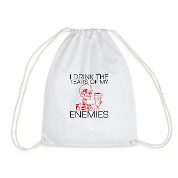 I Drink The Tears Of My Enemies 2 - Drawstring Bag - white - Front