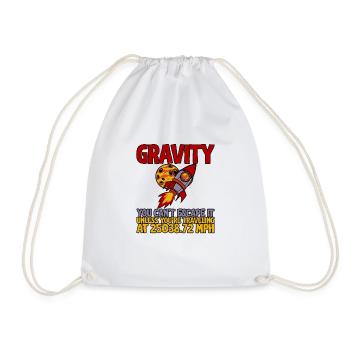La gravité, on n’y échappe pas 2 - Sac de sport léger - blanc - Devant