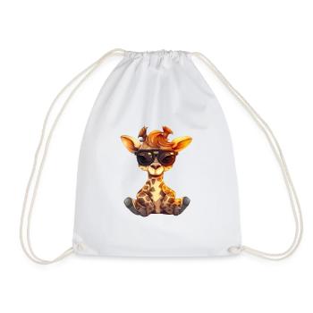Mignon bébé girafe - Sac de sport léger - blanc - Devant