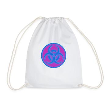 Conception d’avertissement pour les symboles de danger biologique - Sac de sport léger - blanc - Devant