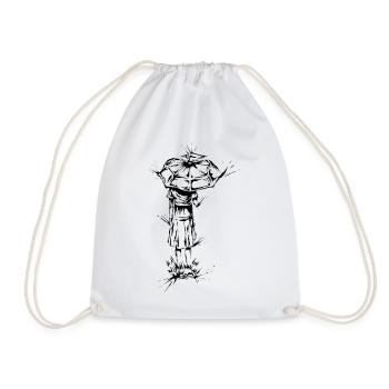 Woman in the rain - Drawstring Bag - white - Front
