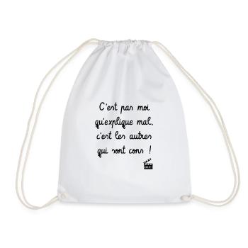 C'est pas moi qu'explique mal... Kaameløtt - Drôle - Sac de sport léger - blanc - Devant