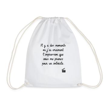 Le Dîner de cons - Réplique Culte - Humour - Sac de sport léger - blanc - Devant