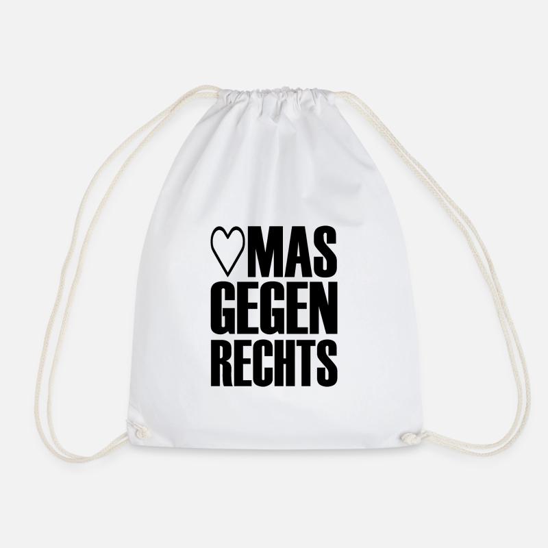 omas gegen rechts - Turnbeutel - Weiß