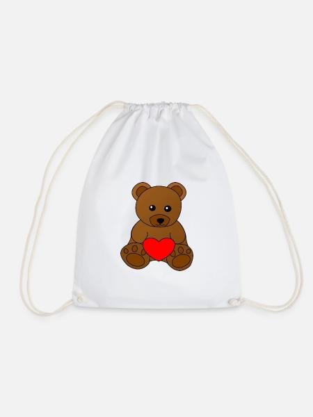 Teddy Saint-Valentin - Sac de sport léger - blanc