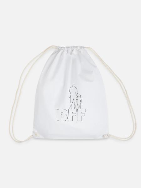 BFF - Best Friends Forever - Vater und Tochter - Turnbeutel - Weiß