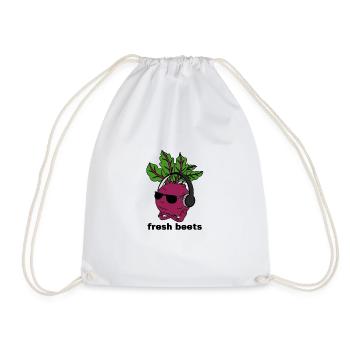 fresh beets funny shirt - Drawstring Bag - white - Front