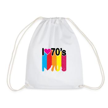 I LOVE 70er jahre - Turnbeutel - Weiß - Vorne