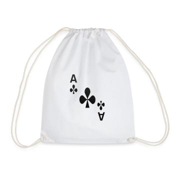 Cross Ass Jouer aux cartes Jeu de cartes Costume Shirt - Sac de sport léger - blanc - Devant