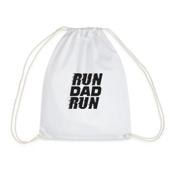 Cadeau de motivation papa course à pied marathon - Sac de sport léger - blanc - Devant