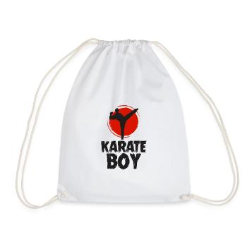 Karate Boy Kampfkunst Wettkampf Geschenkidee - Turnbeutel - Weiß - Vorne