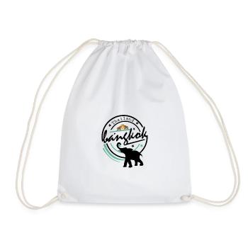 Bangkok Thailand Elephant Logo Tourism Gift - Drawstring Bag - white - Front